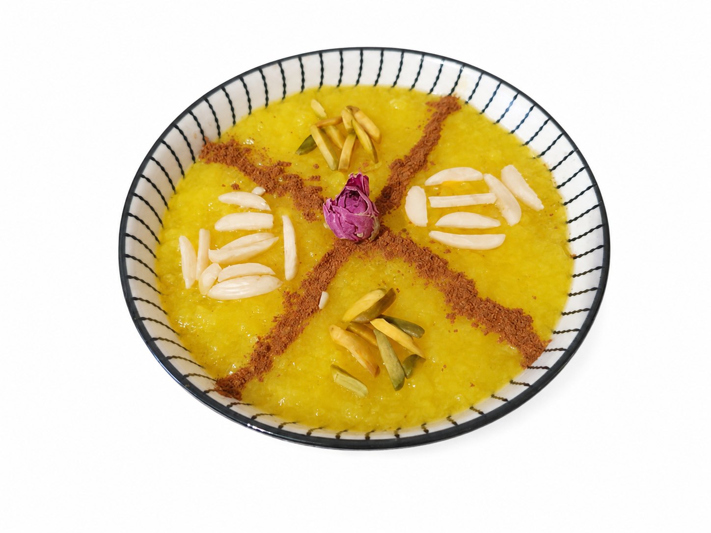 Shole Zard Safran-Reispudding mit Zimt und Mandeln